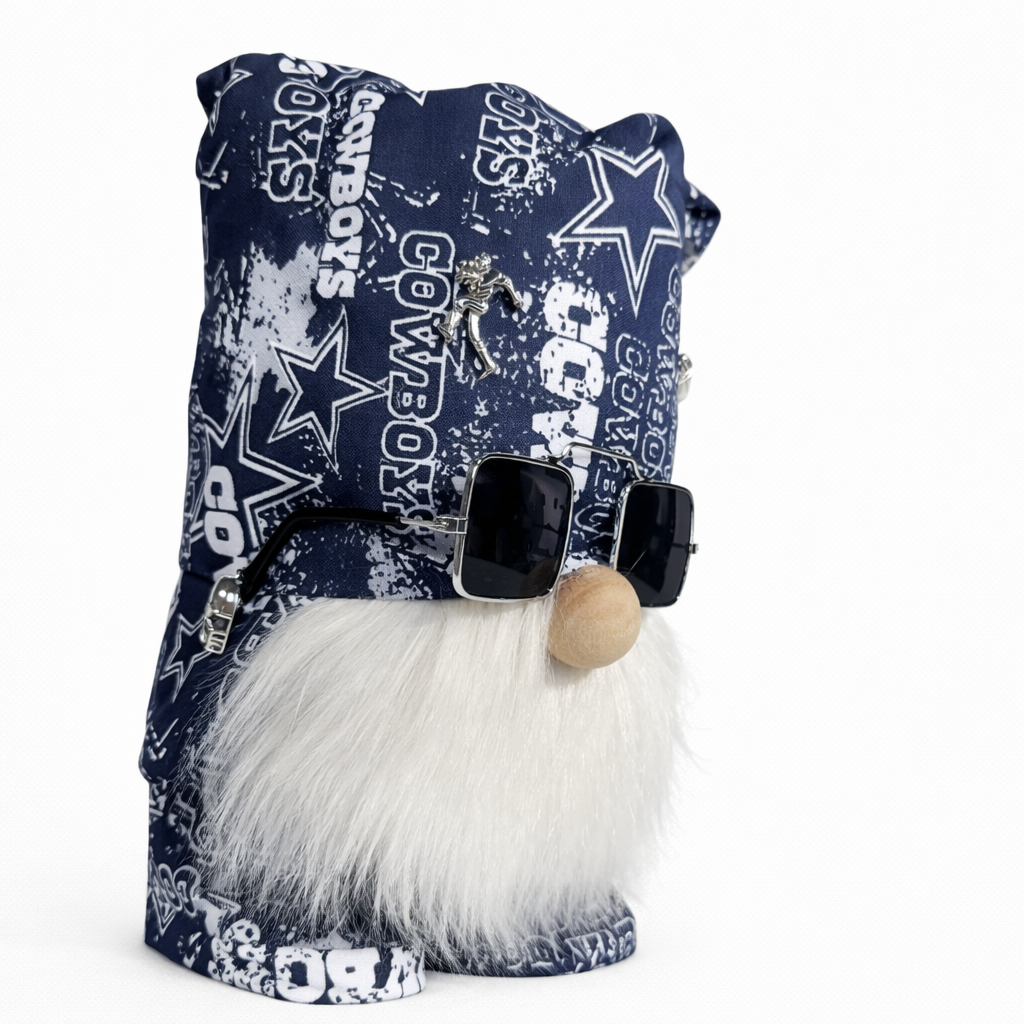 Dallas Cowboys Fan Gnome w/Black Square Sunglasses