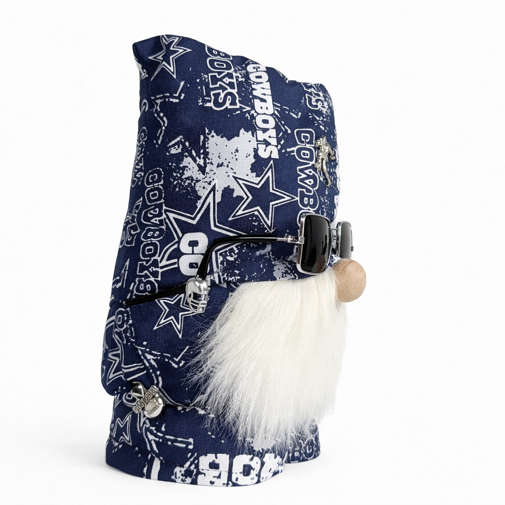Dallas Cowboys Fan Gnome w/Black Square Sunglasses