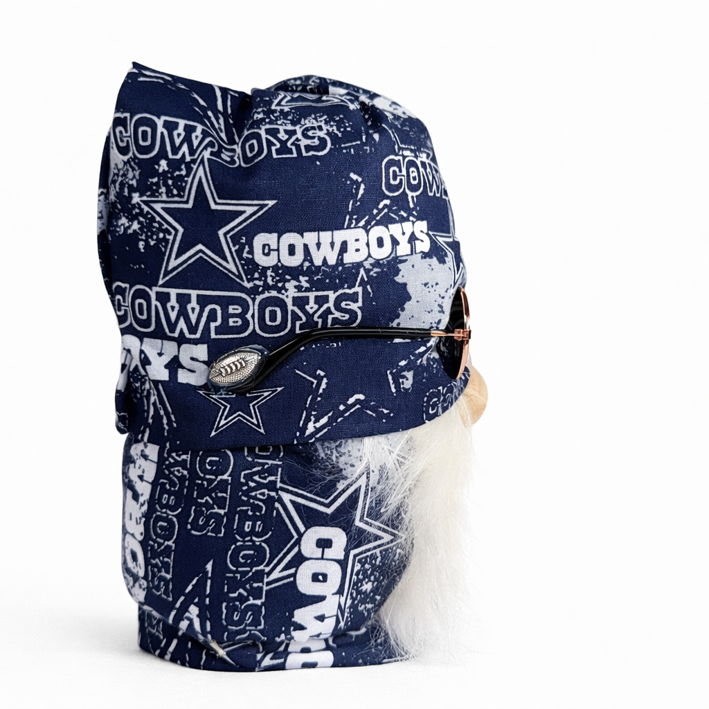 Dallas Cowboys Fan Gnome w/Purple Iridescent Round Sunglasses