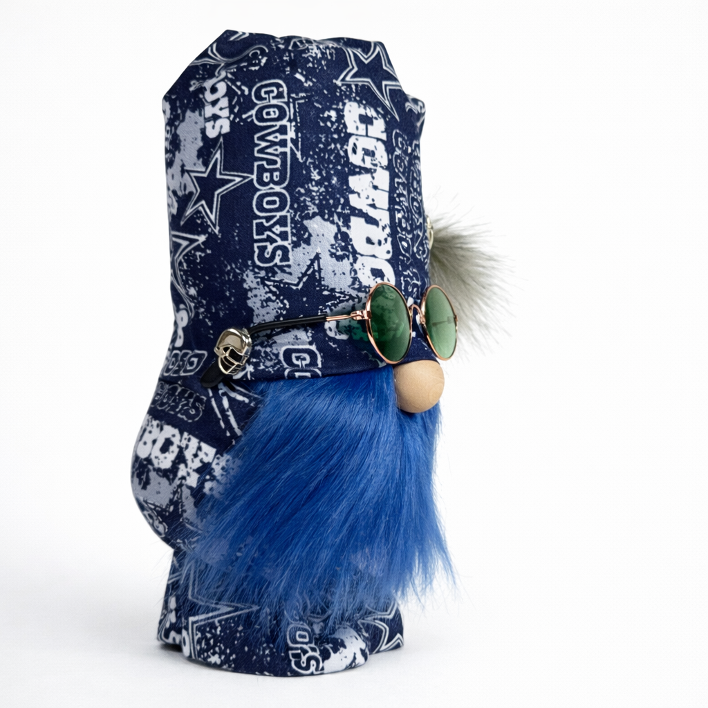 Dallas Cowboys Fan Gnome w/Green Round Sunglasses