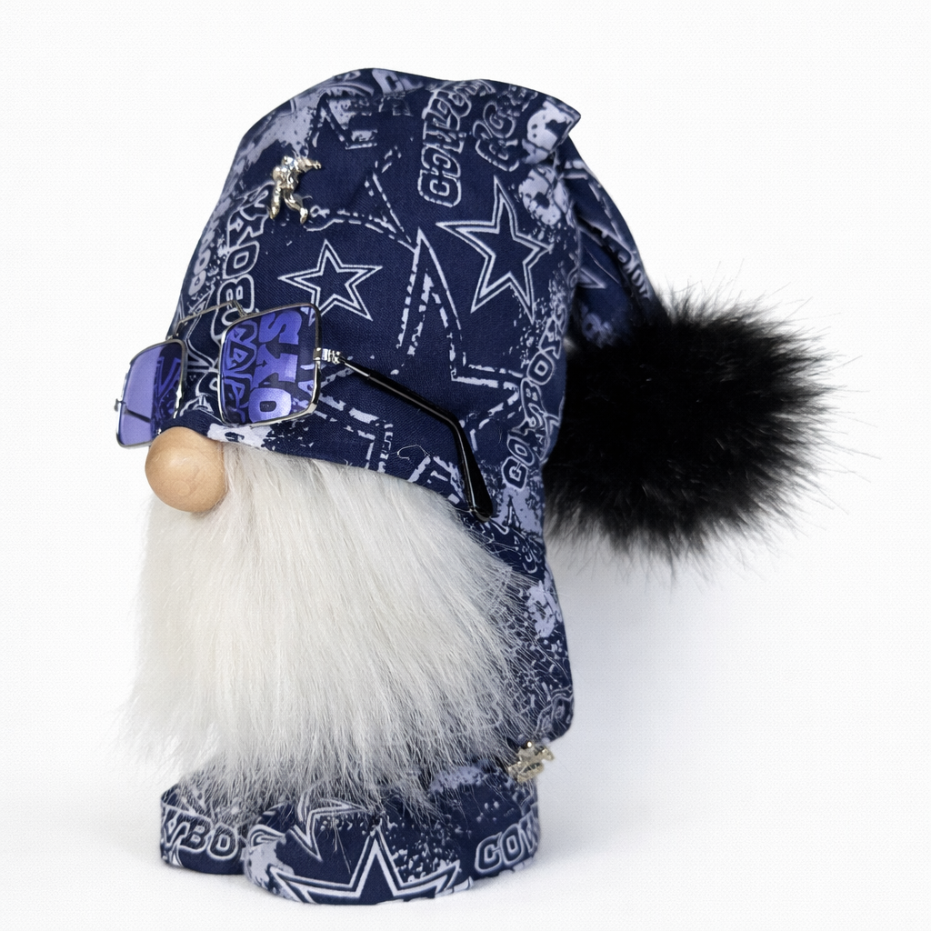 Dallas Cowboys Fan Gnome w/Purple Square Sunglasses