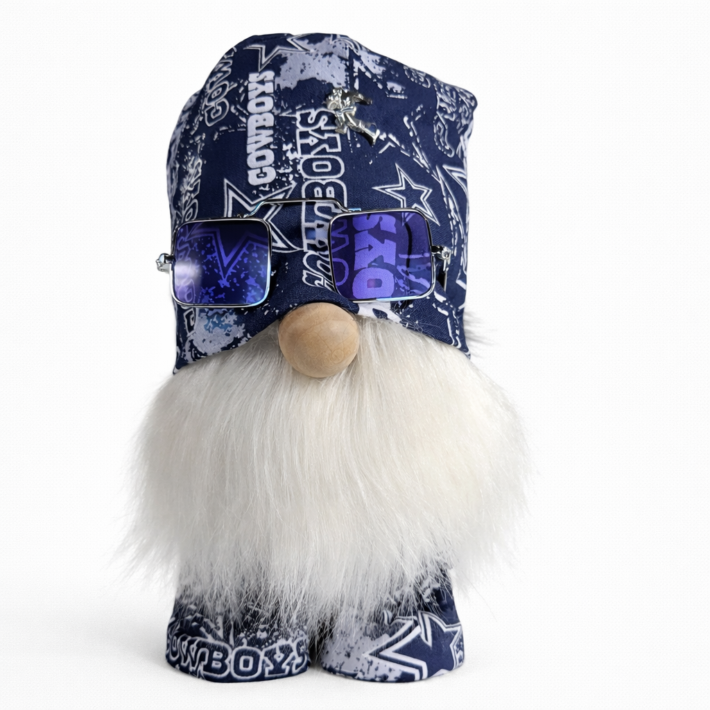 Dallas Cowboys Fan Gnome w/Purple Square Sunglasses