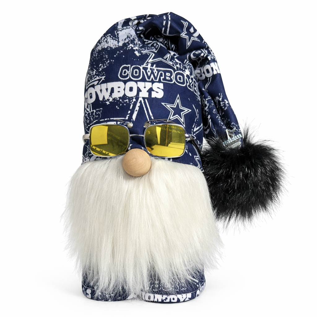 Dallas Cowboys Fan Gnome w/Yellow Square Sunglasses